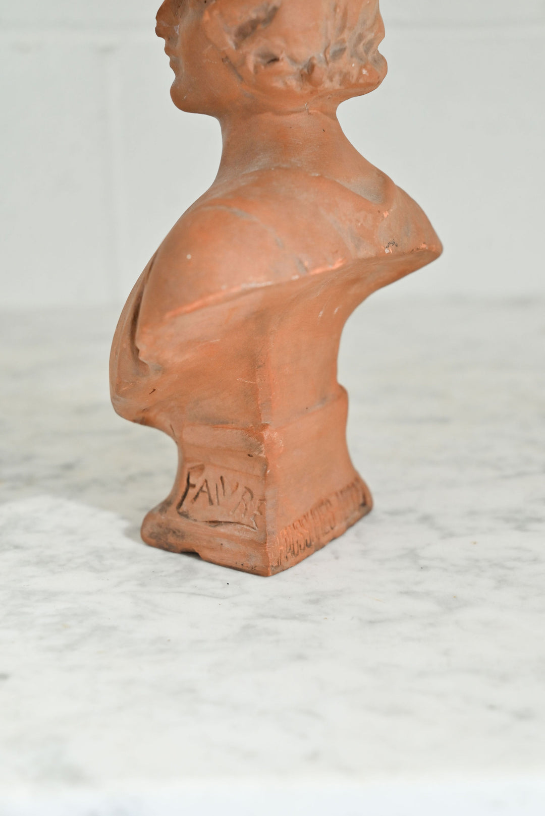 vintage French terra cotta bust