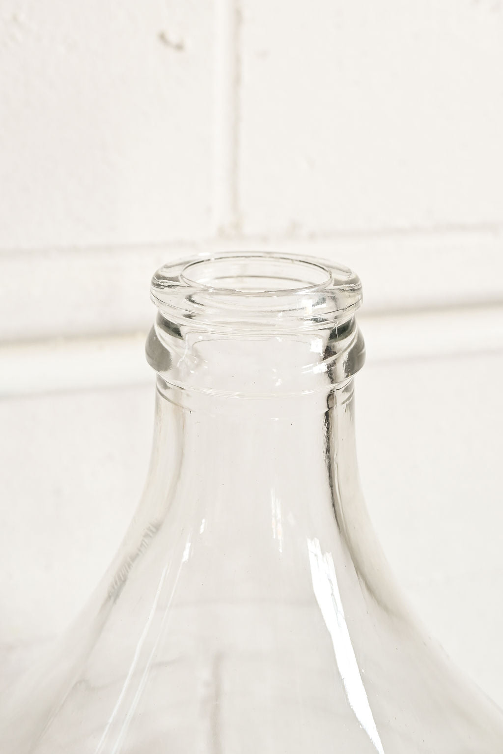 vintage italian clear demijohn, medium