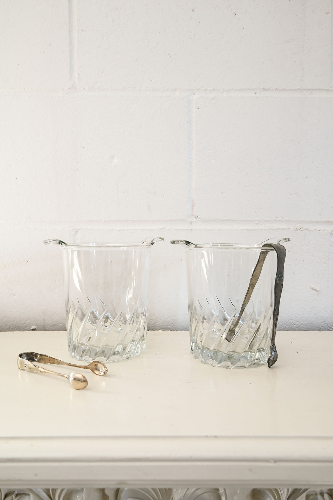 vintage french silver tongs