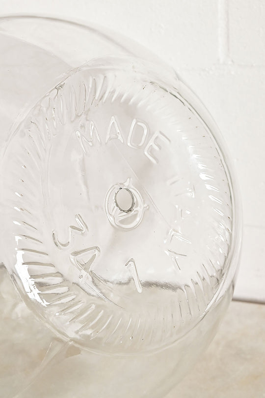 vintage italian clear demijohn, medium