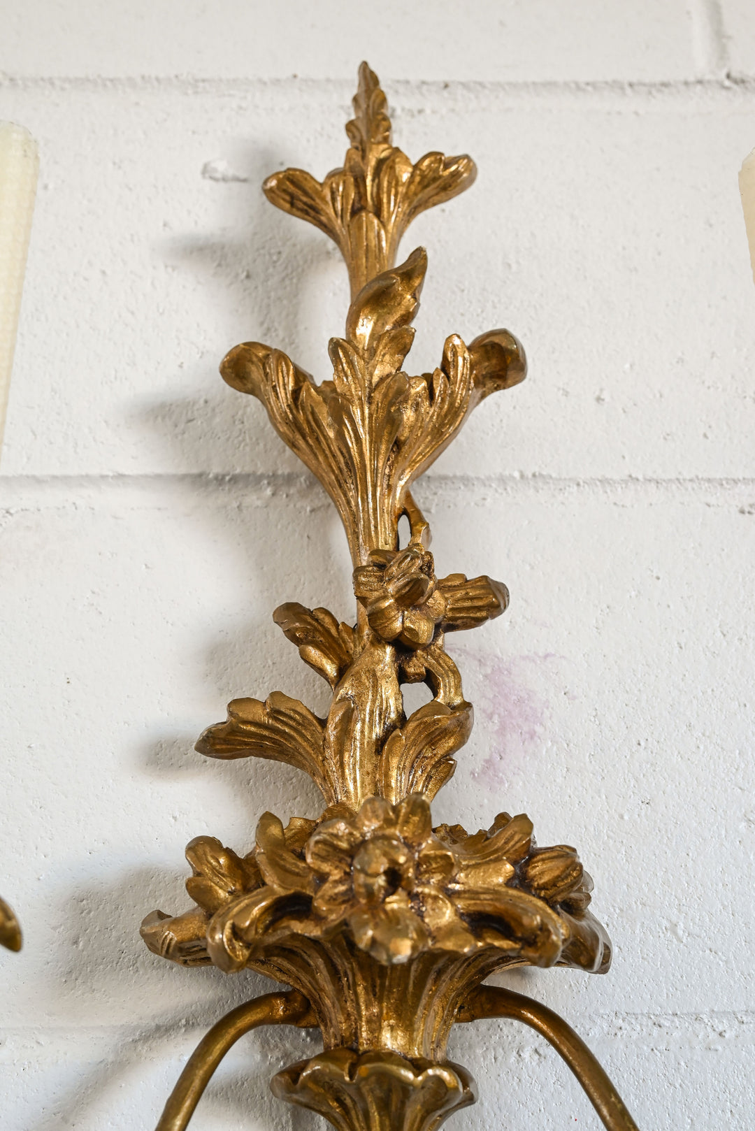 vintage italian hand carved candle sconce