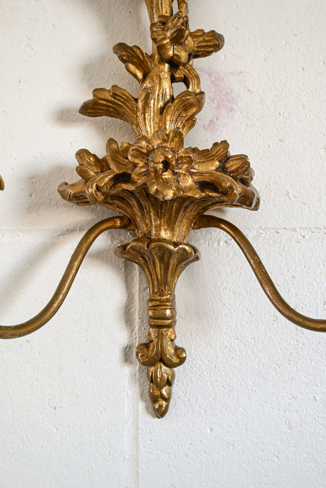 vintage italian hand carved candle sconce