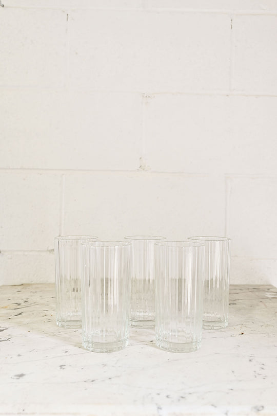 vintage italian cylindrical glasses