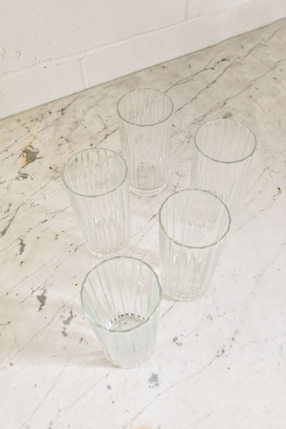 vintage italian cylindrical glasses