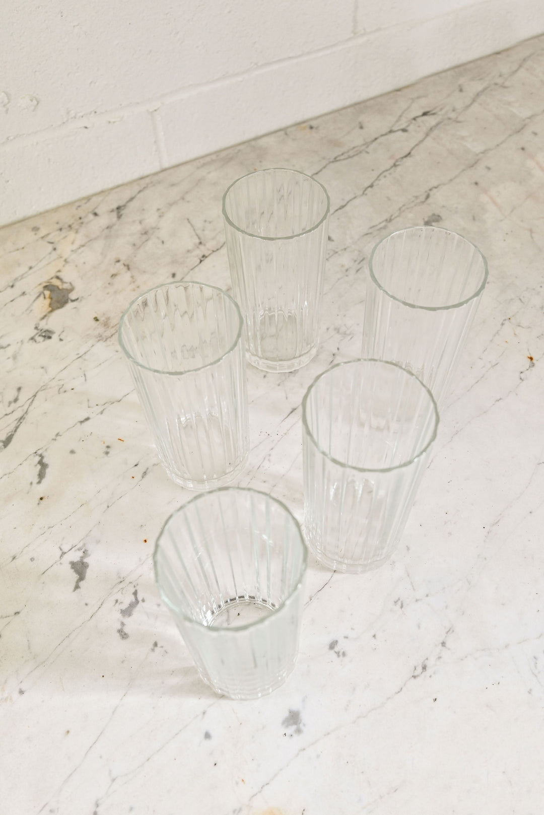 vintage italian cylindrical glasses