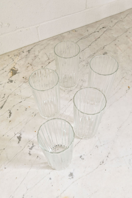 vintage italian cylindrical glasses