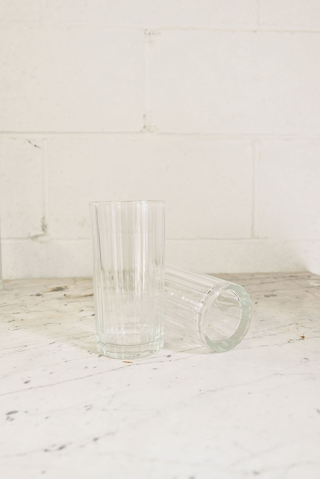 vintage italian cylindrical glasses