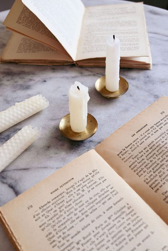 vintage german brass candle holder