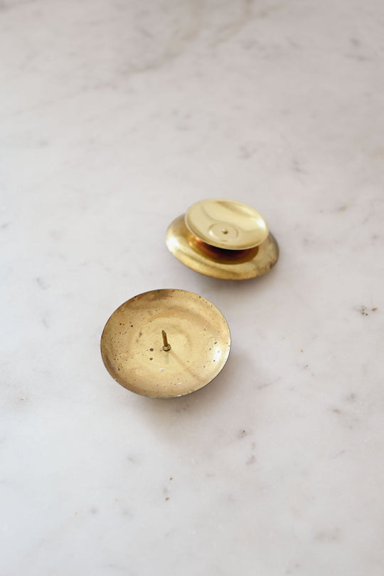 vintage german brass candle holder