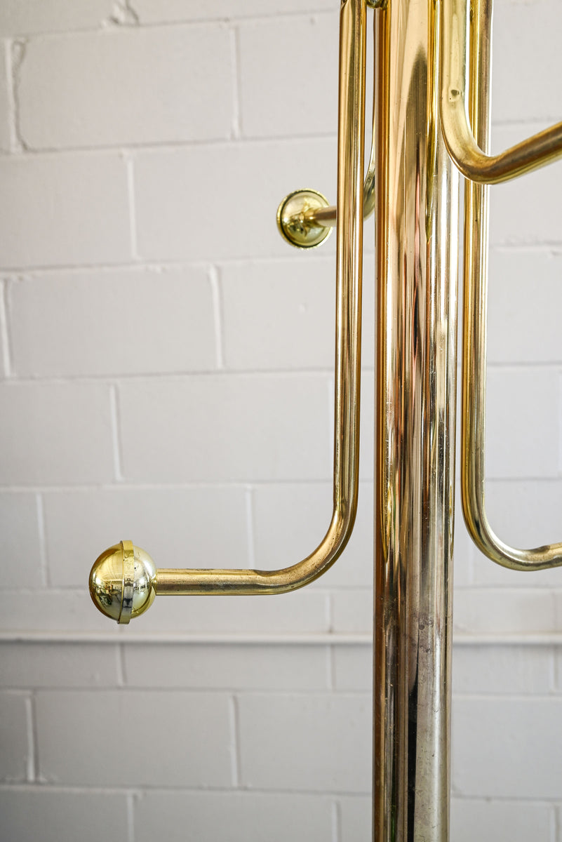 vintage brass coat rack