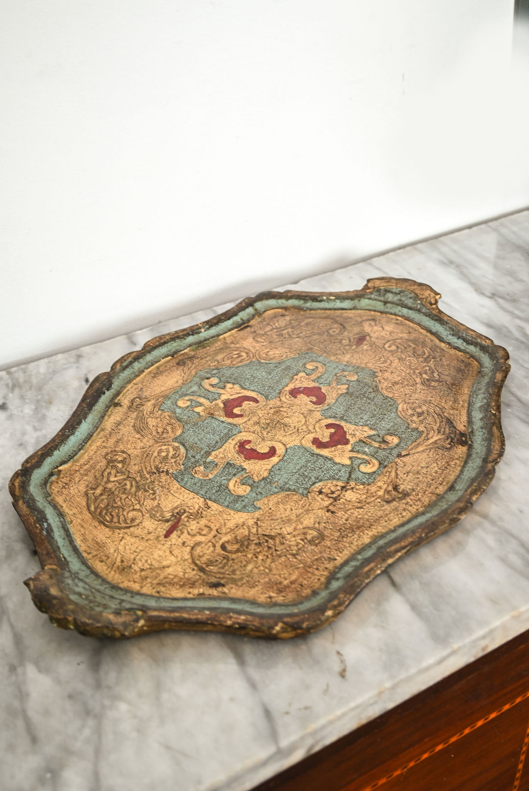 vintage italian florentine tray