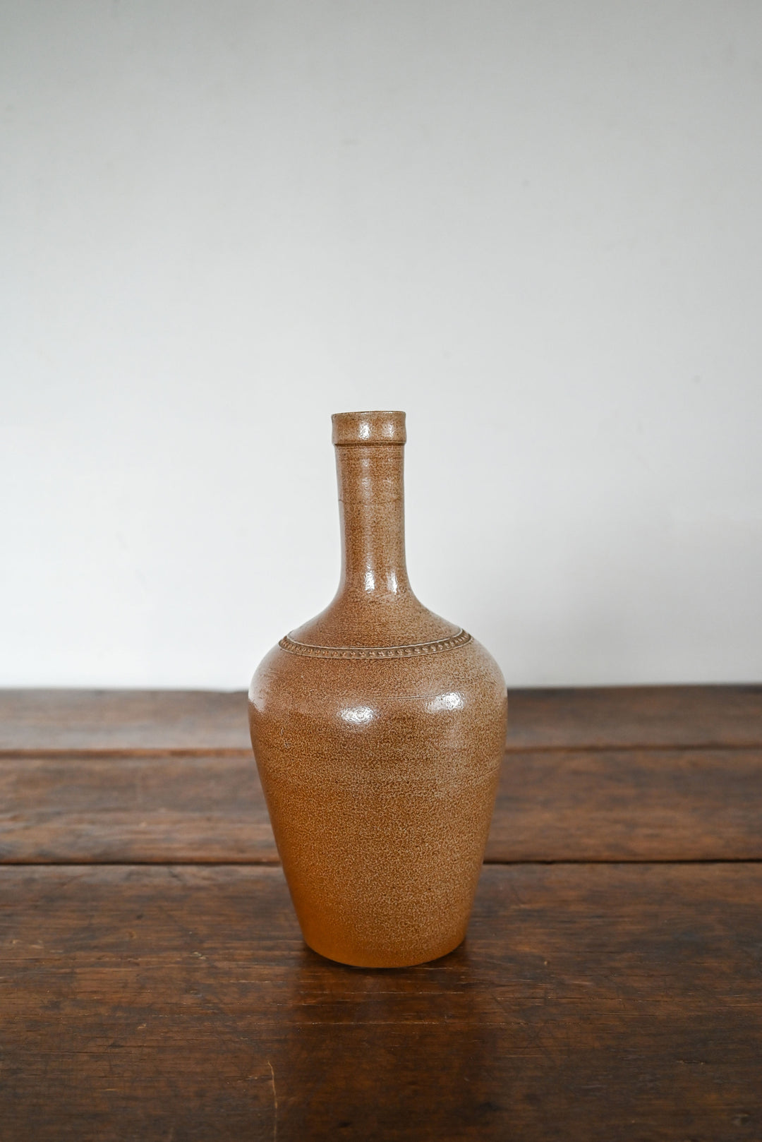 vintage french stoneware liquor bottle