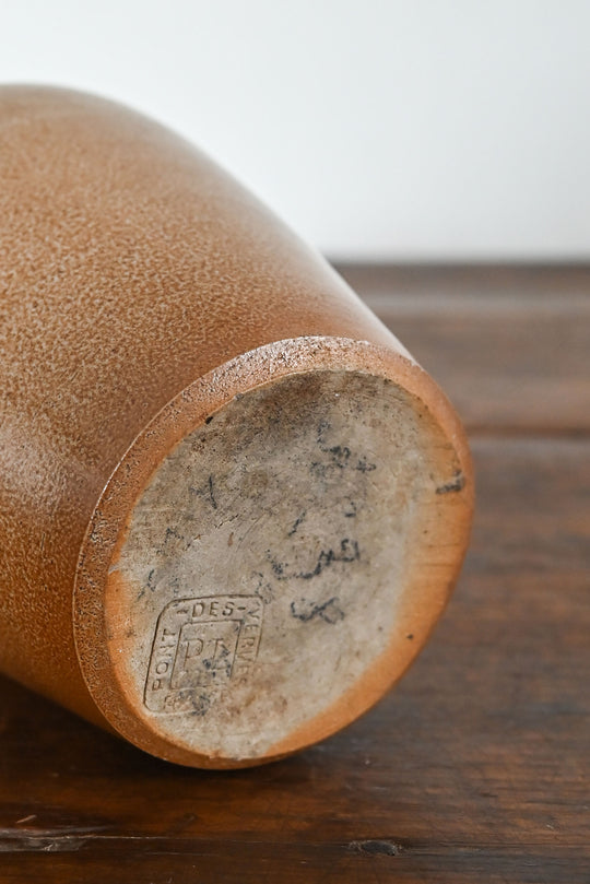 vintage french stoneware liquor bottle