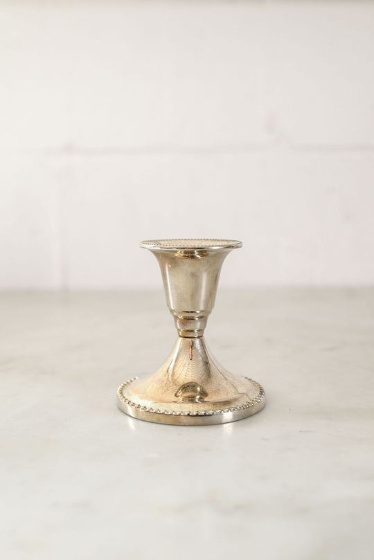 vintage pair of silverplate candlesticks