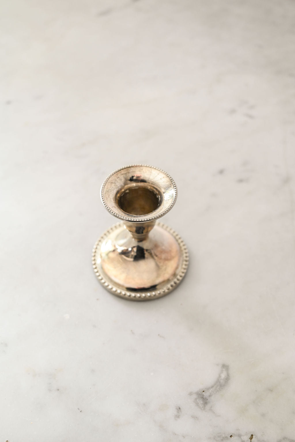 vintage pair of silverplate candlesticks