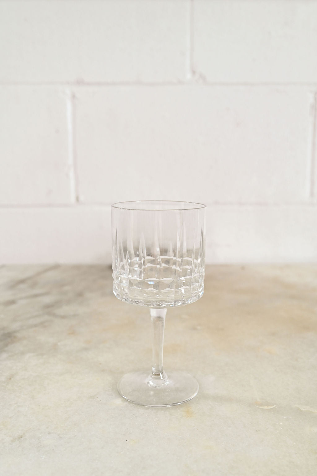 vintage french wine glasses, set of 7