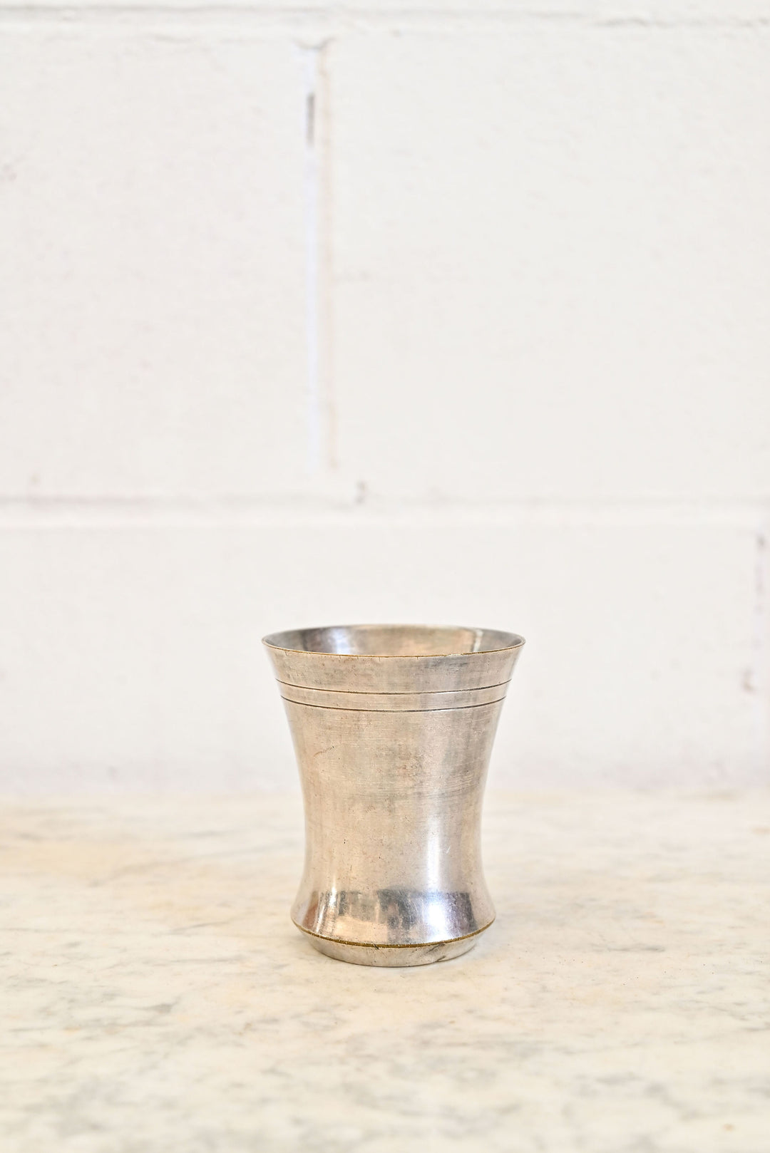 vintage french silverplate christening cup