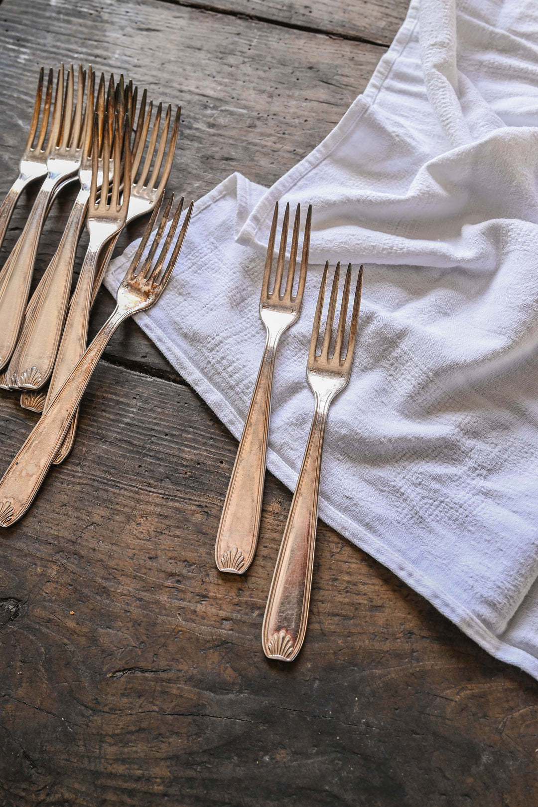vintage french silverware, complete set of 68
