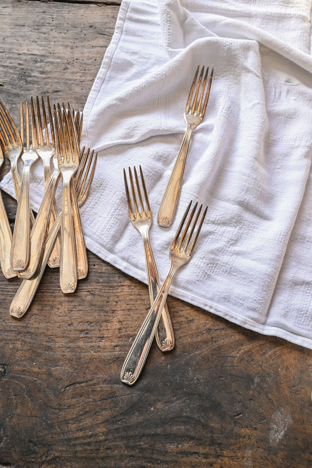 vintage french silverware, complete set of 68