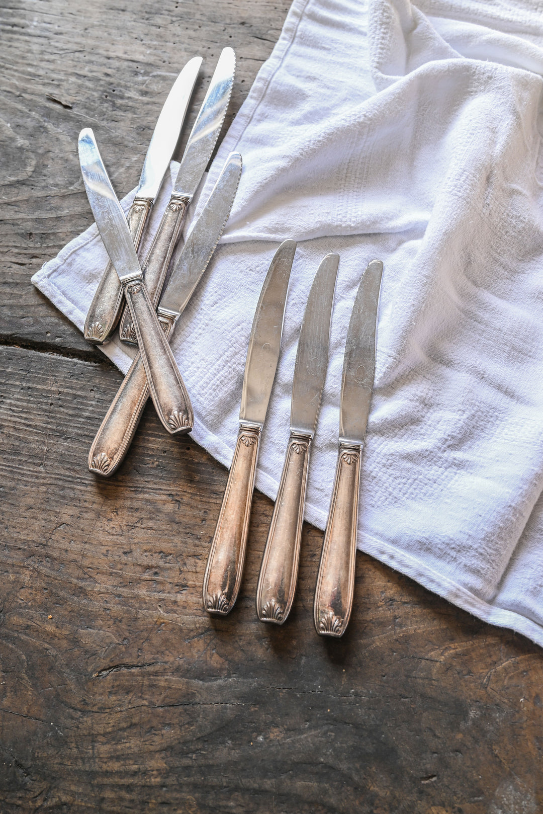 vintage french silverware, complete set of 68