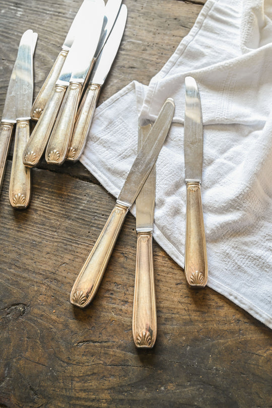 vintage french silverware, complete set of 68