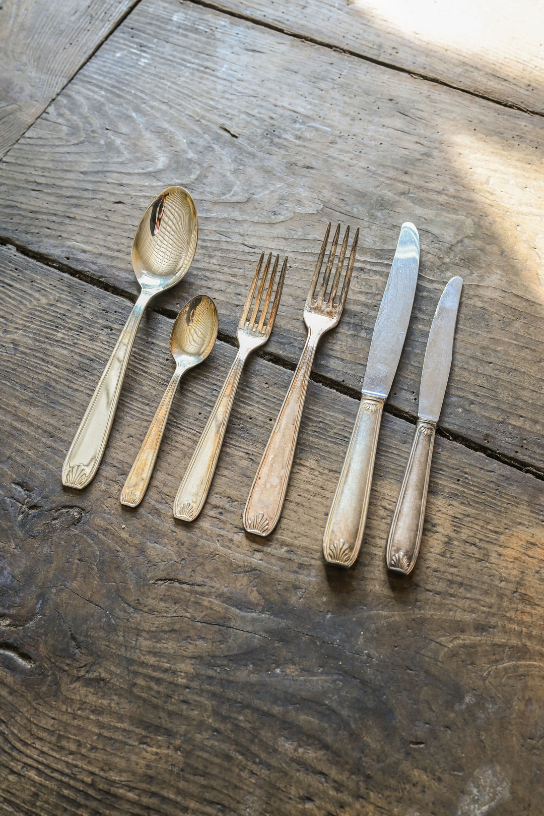 vintage french silverware, complete set of 68