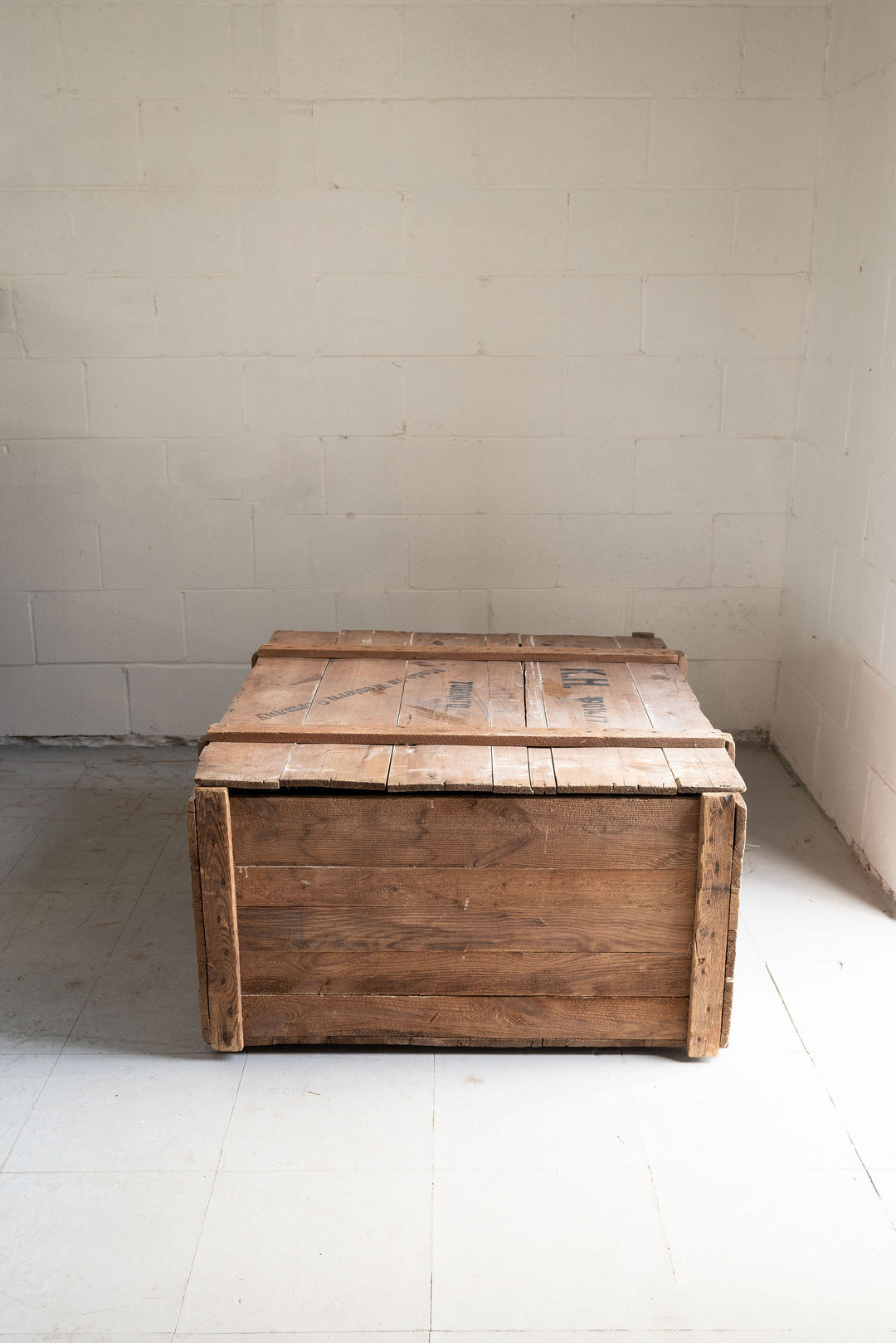 vintage German shipping crate