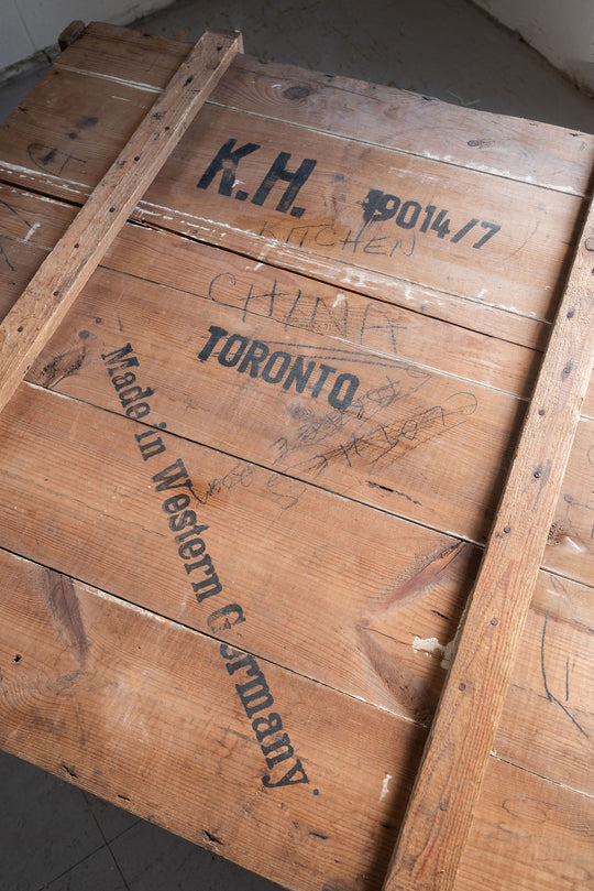 vintage German shipping crate