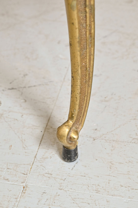 1970s French Louis style cast brass and marble coffee table