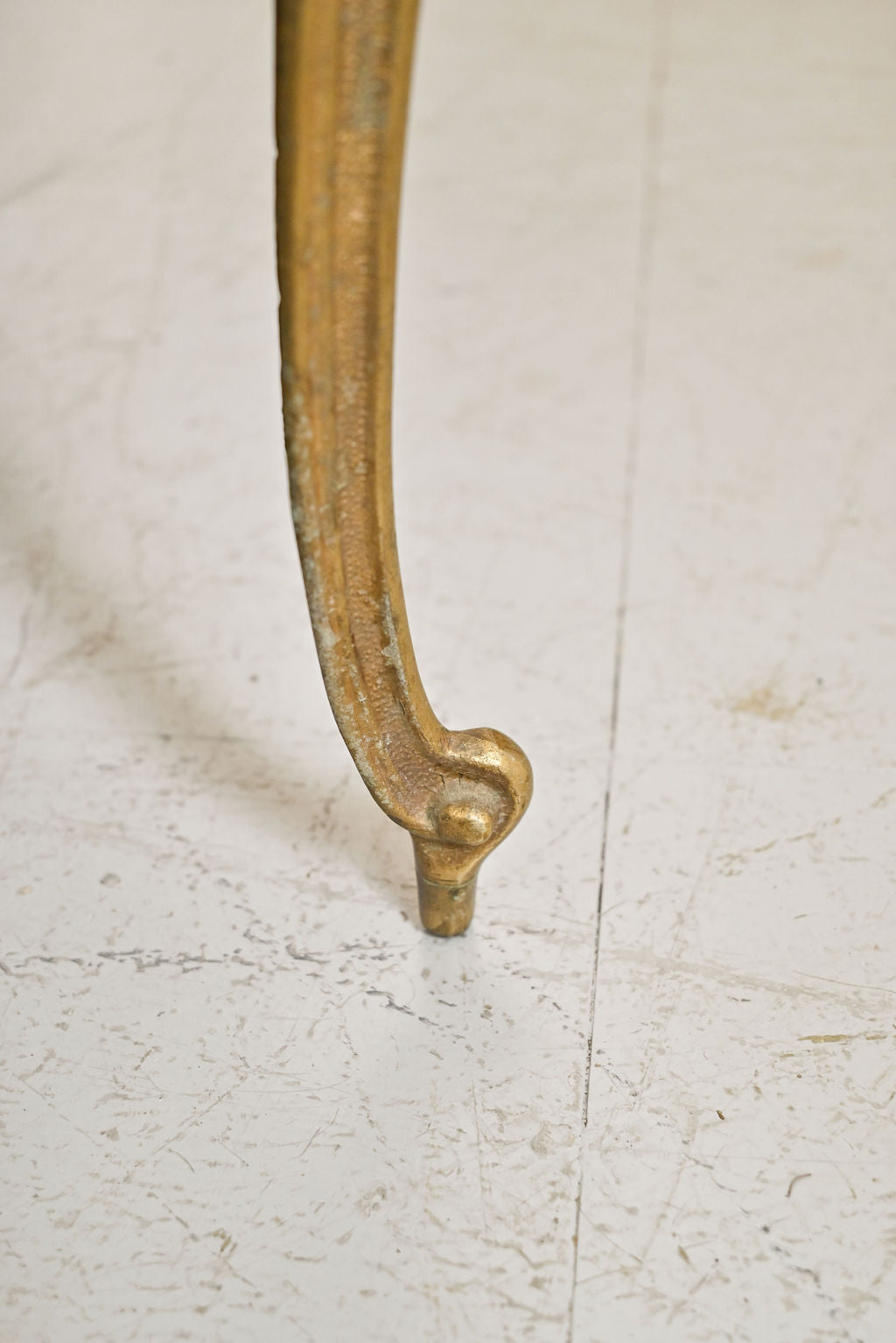 1970s French Louis style cast brass and marble coffee table