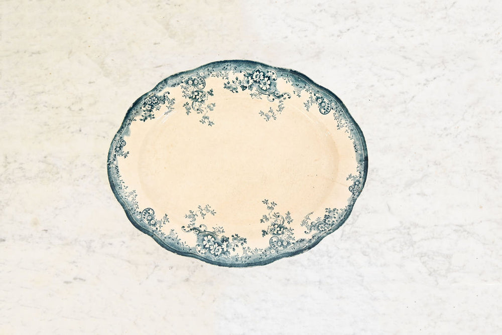 antique english transferware platter