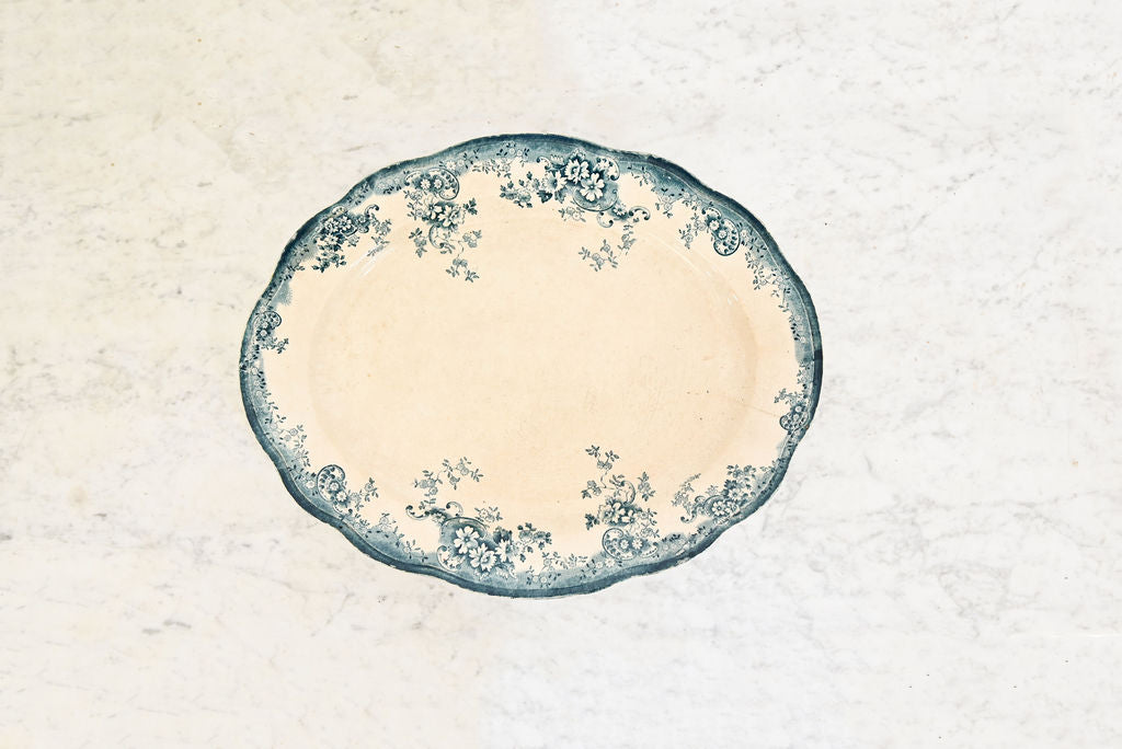 antique english transferware platter