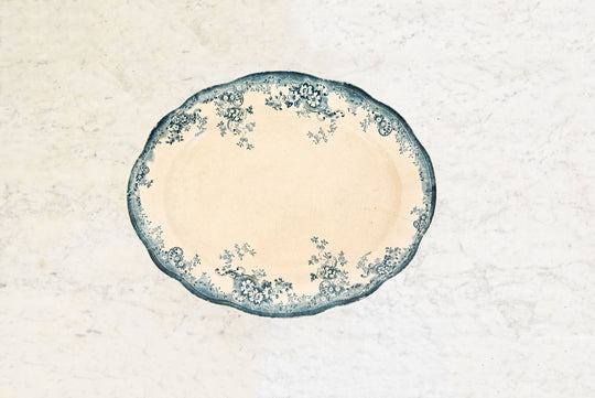 antique english transferware platter