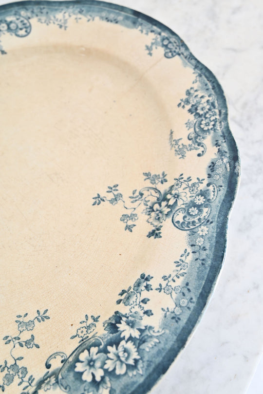 antique english transferware platter