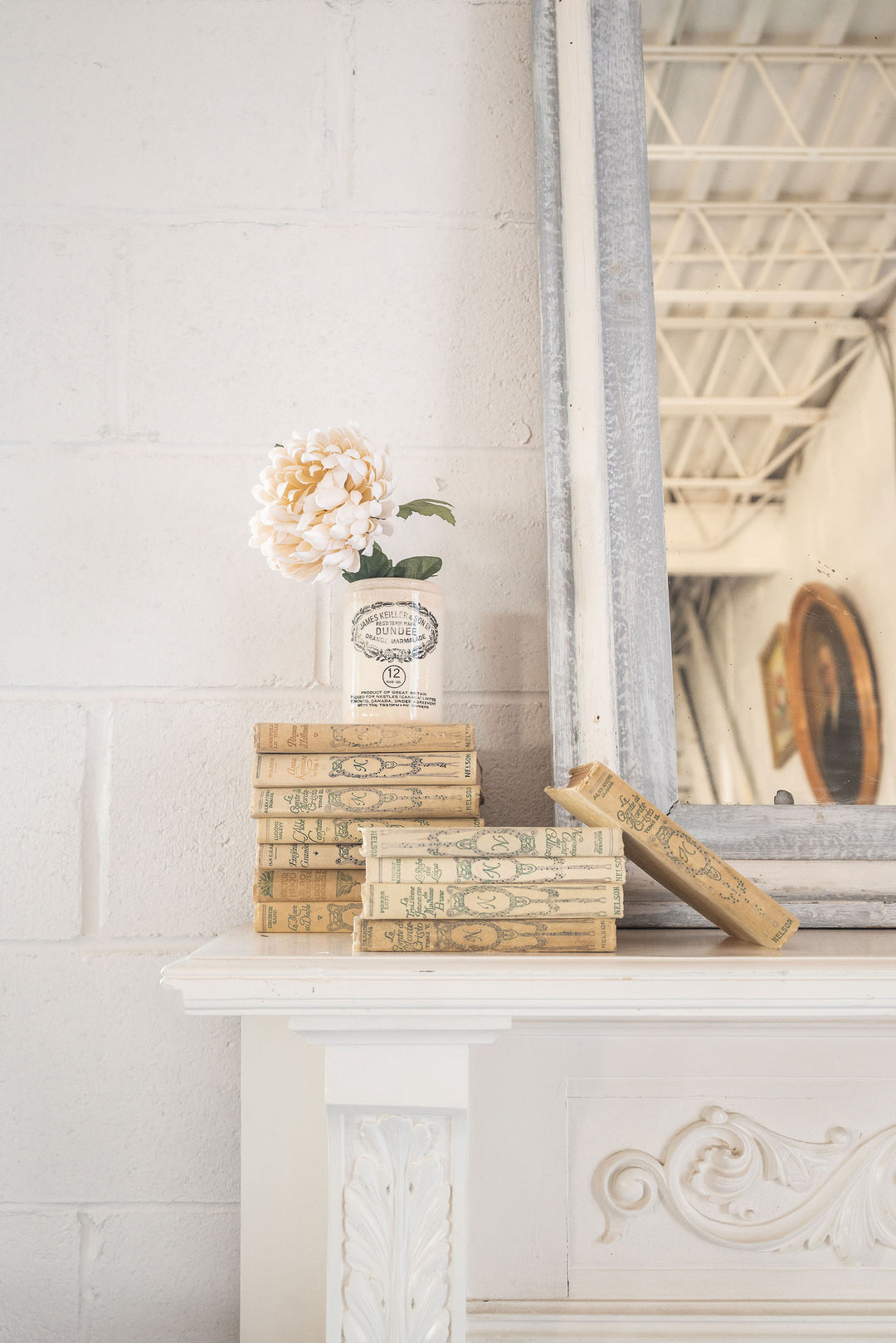 antique english Dundee Marmalade advertising stoneware jar