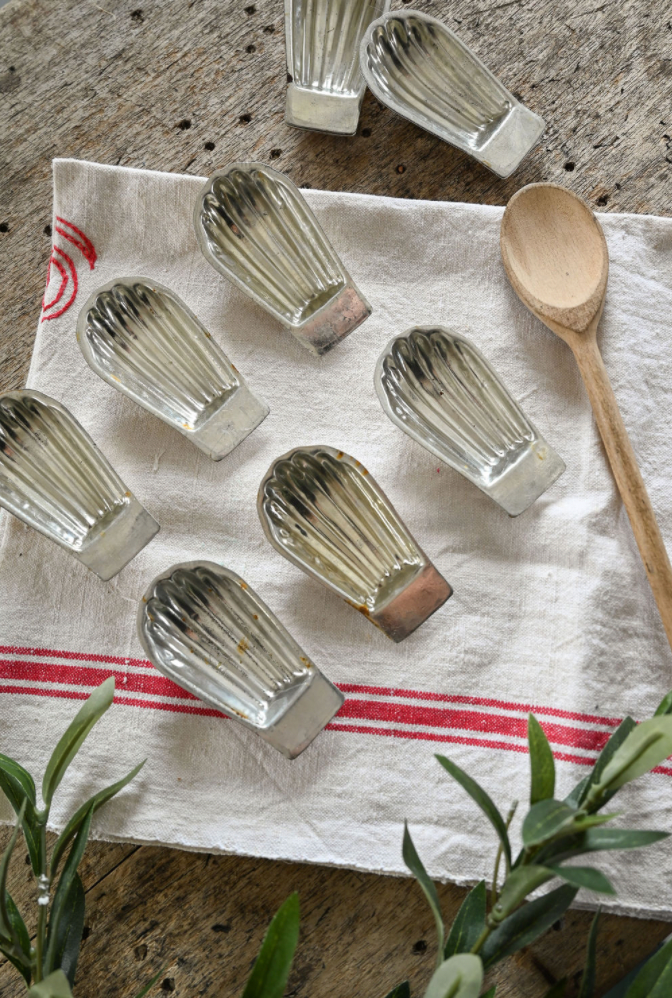 vintage french madelaine moulds, set of 12