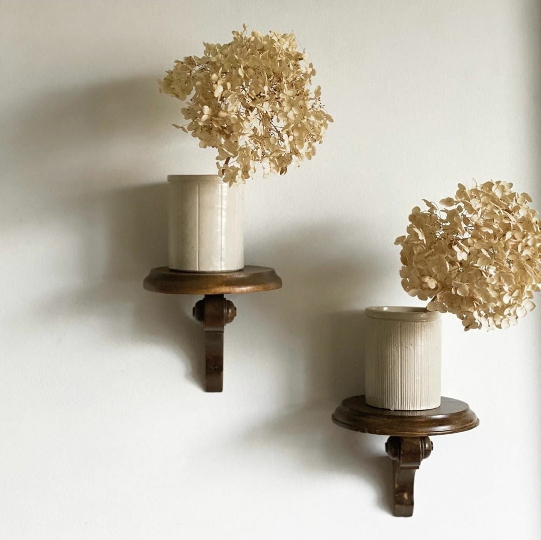 vintage wall sconce shelves
