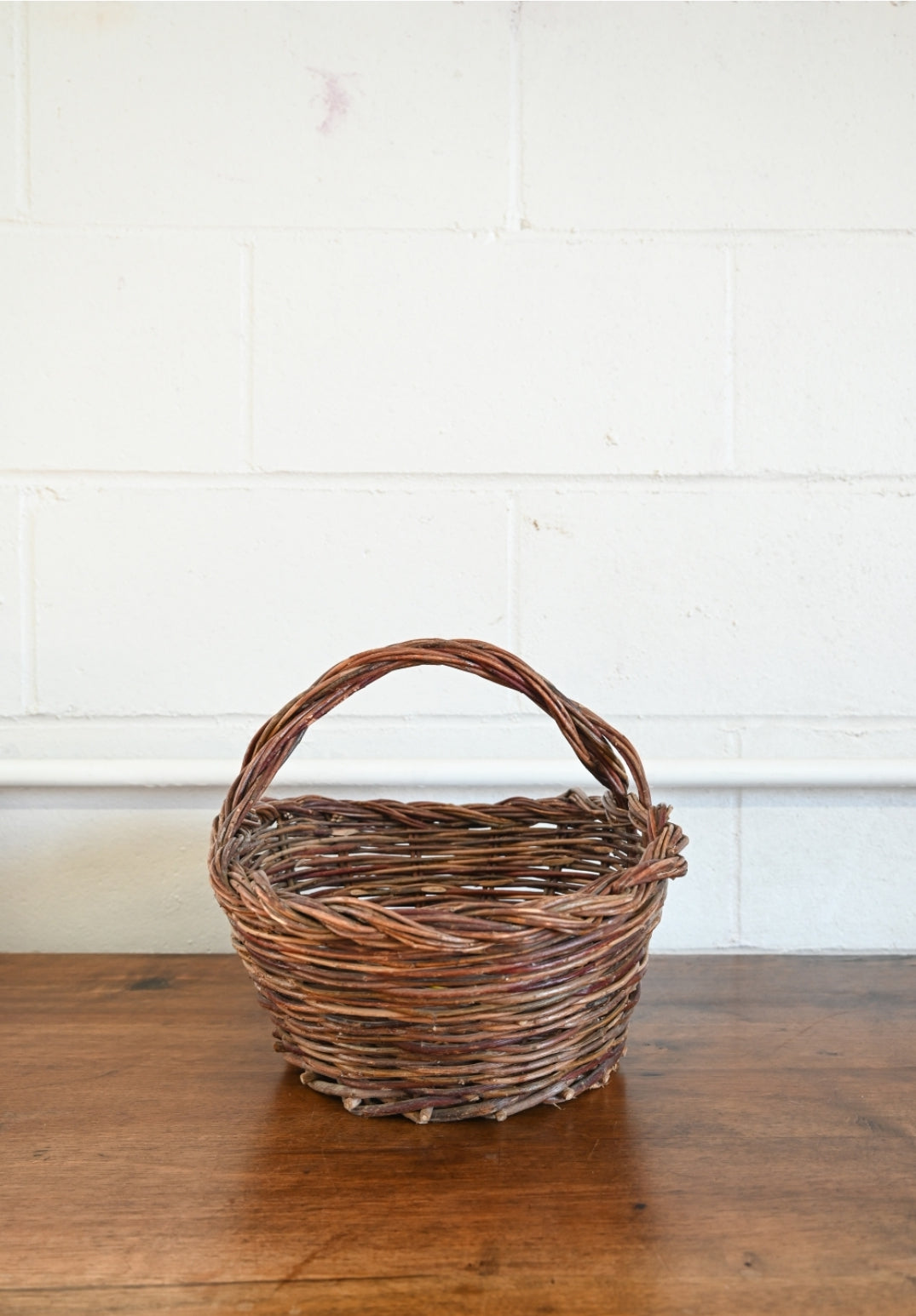 vintage French woven panier