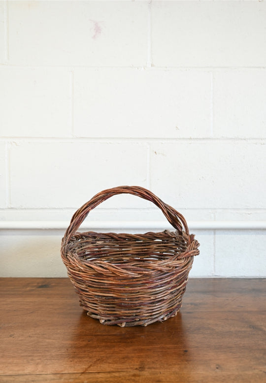 vintage French woven panier