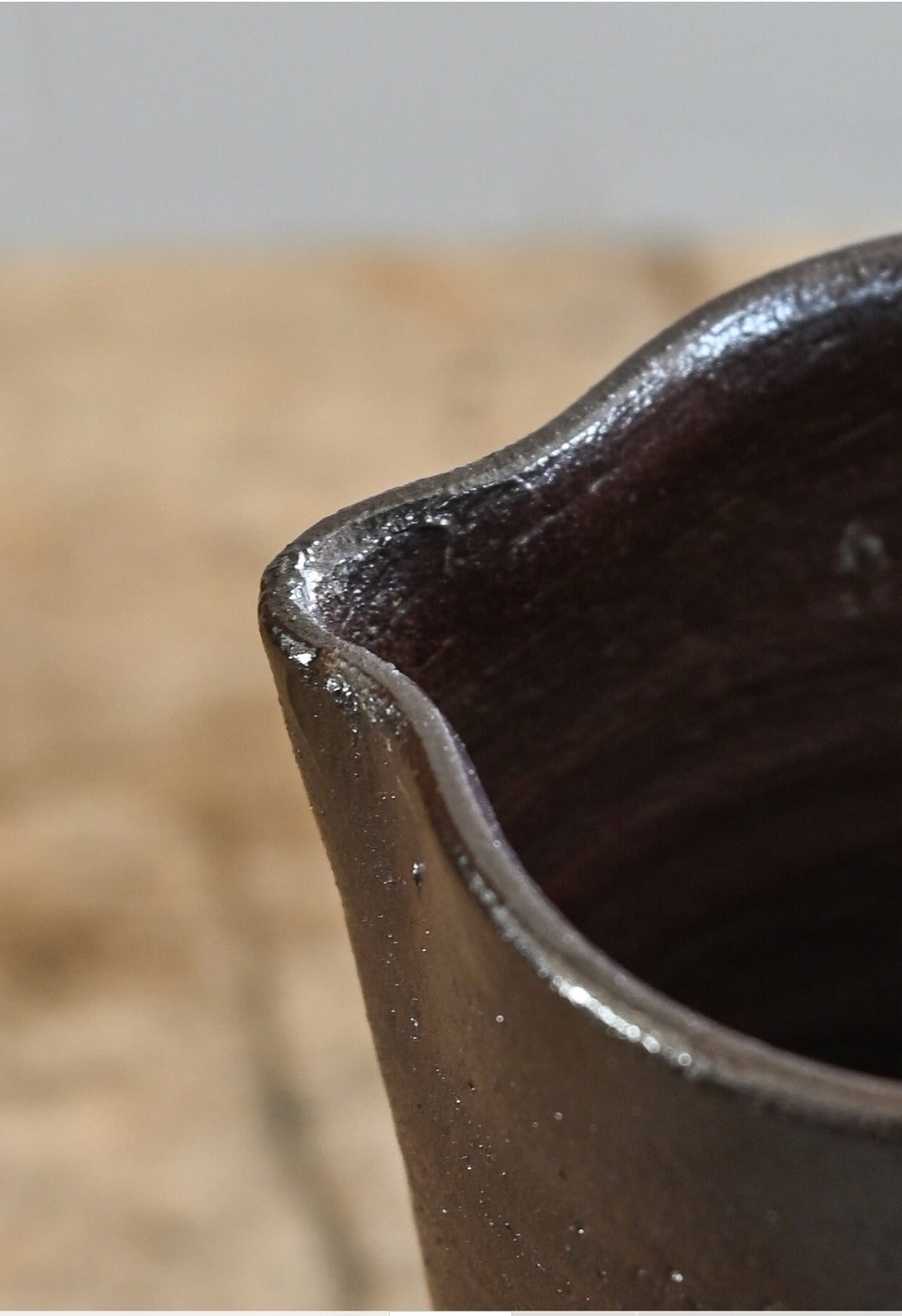 vintage french tall studio pottery