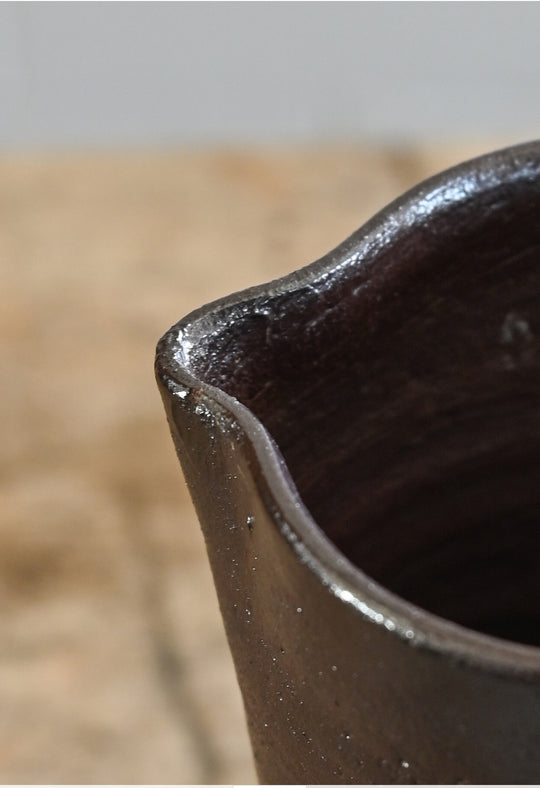 vintage french tall studio pottery