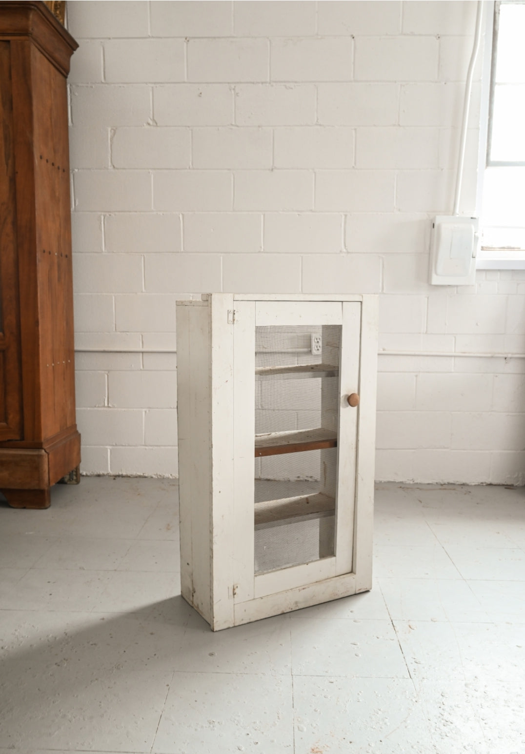 vintage rustic farmhouse cabinet