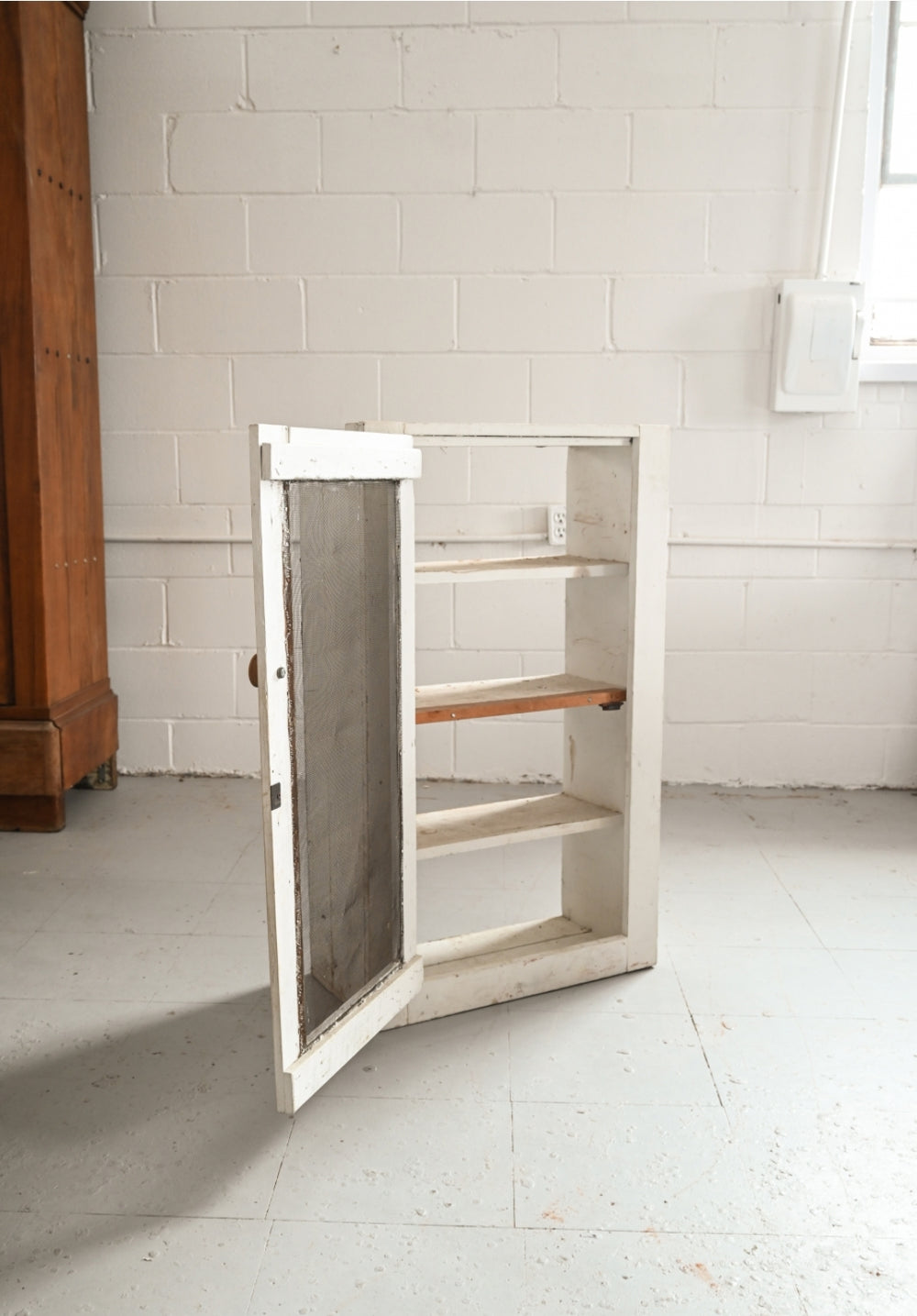 vintage rustic farmhouse cabinet