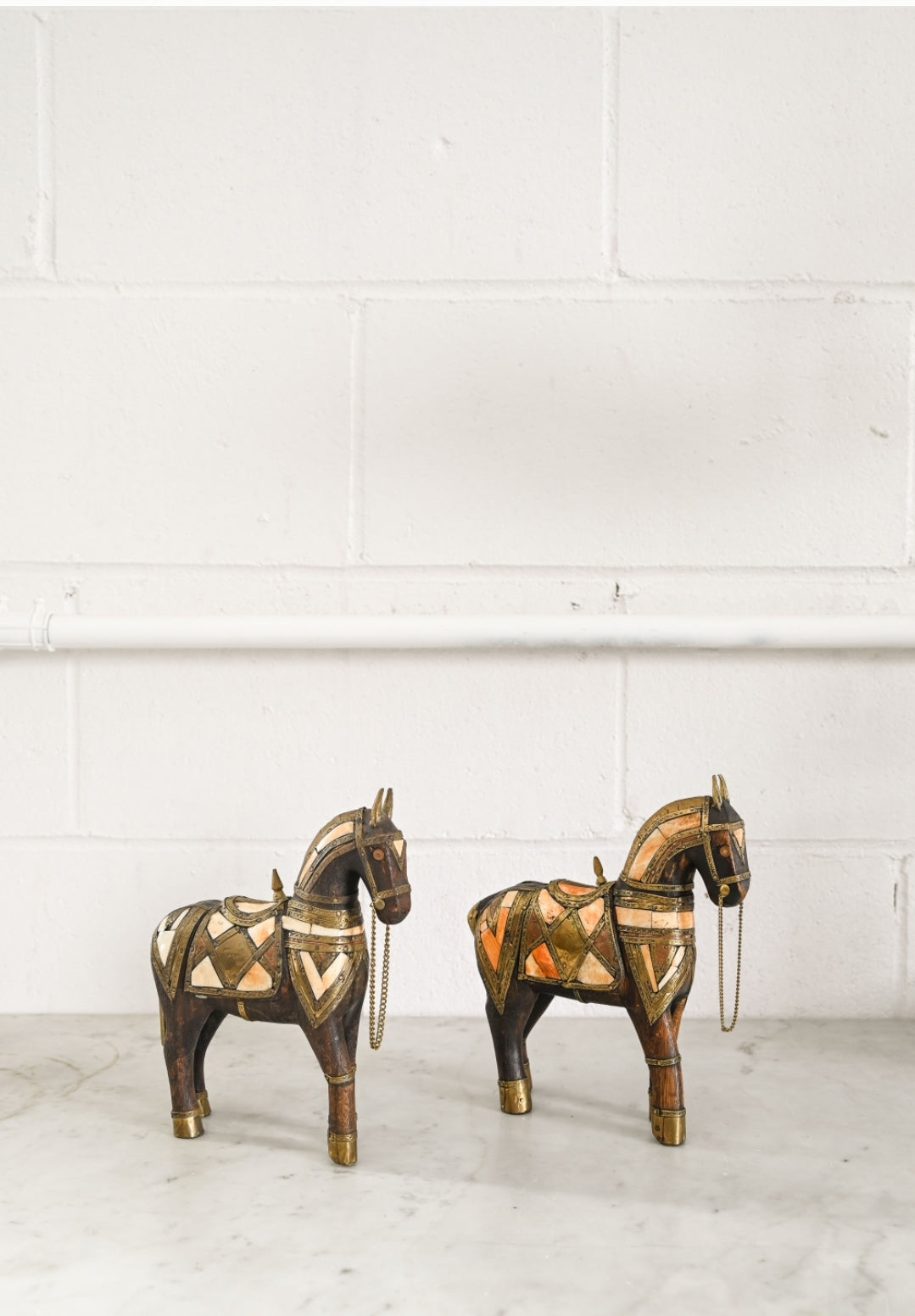 vintage hand carved moroccan horse