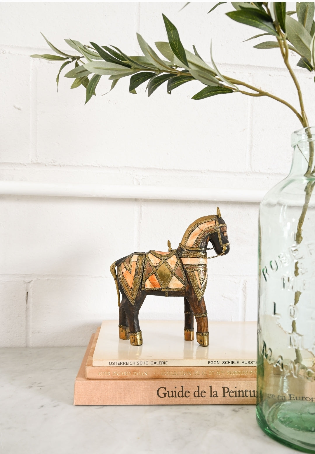 vintage hand carved moroccan horse