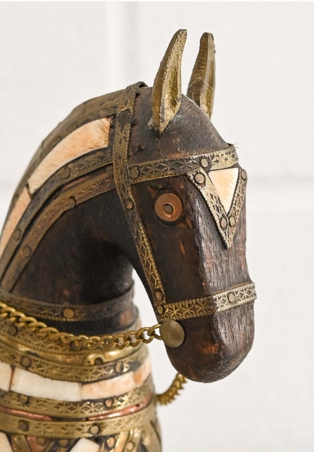 vintage hand carved moroccan horse