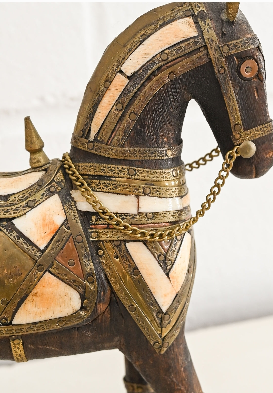 vintage hand carved moroccan horse