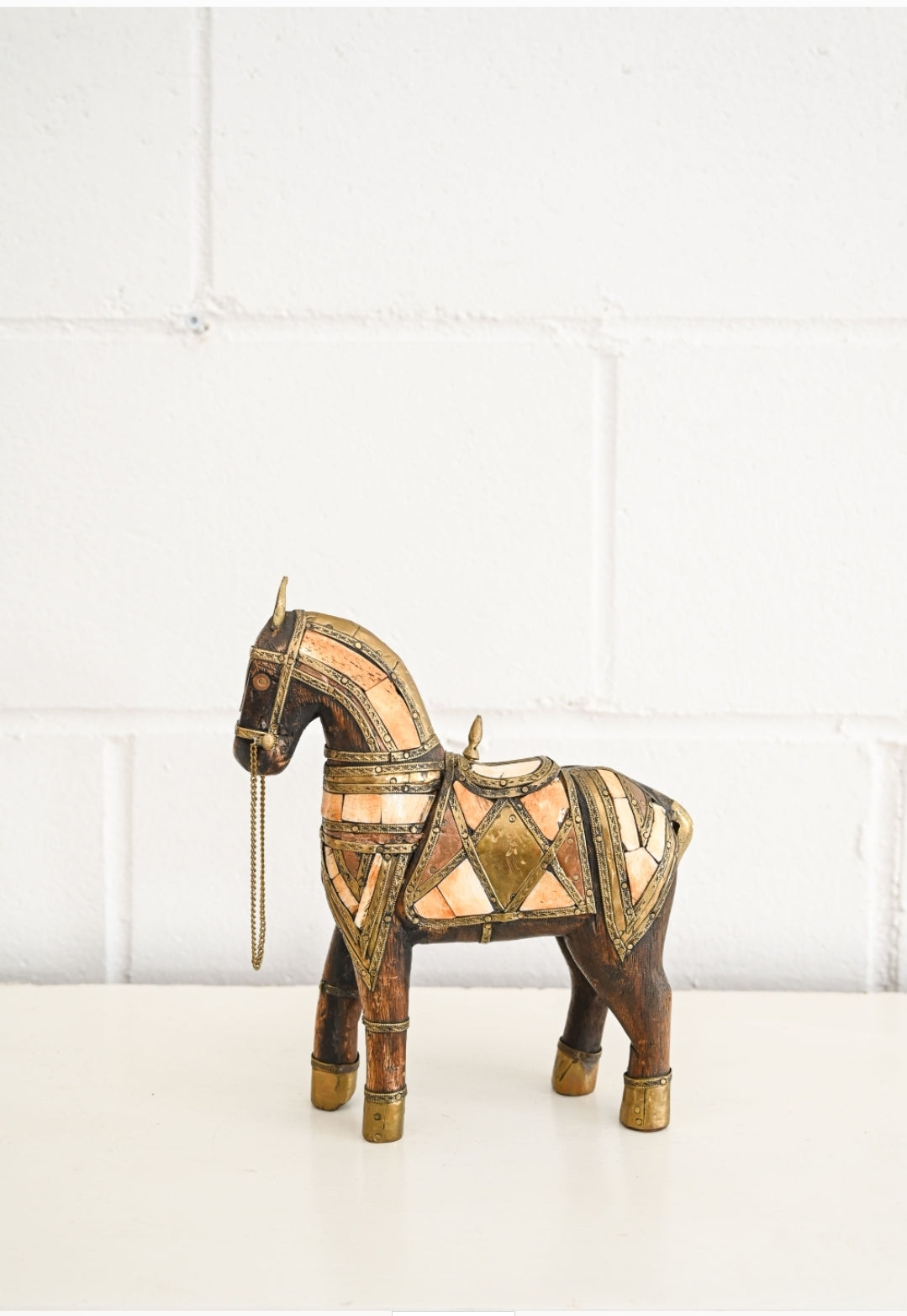 vintage hand carved moroccan horse