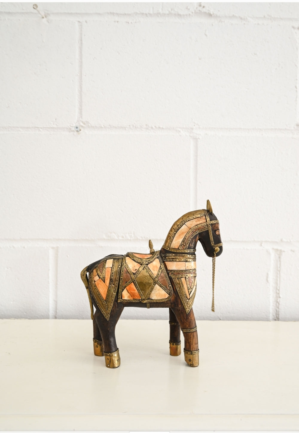 vintage hand carved moroccan horse