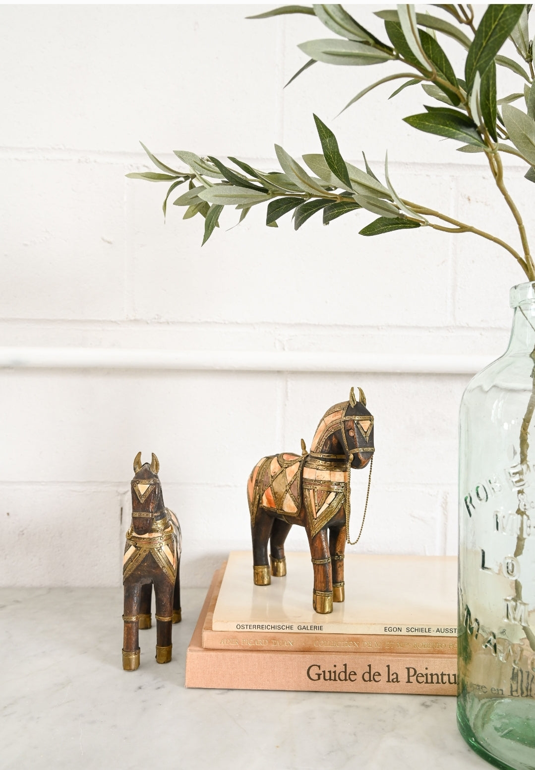 vintage hand carved moroccan horse